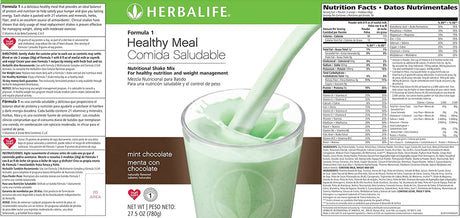 Herbalife Formula1 Healthy Meal Nutritional Shake Mix – Mint Chocolate Chip, 780G/27.5Oz