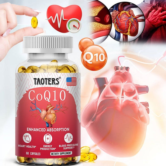 TAOTERS Coq10 Supplement - Supports Healthy Blood Pressure, Enhances Liver Function, and Supports Heart Health