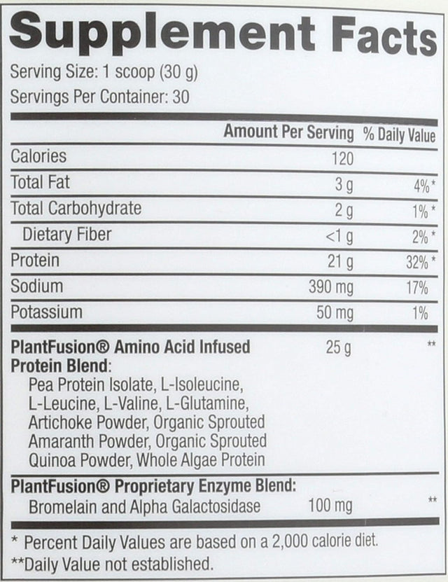 Plantfusion, Protein Plant Powder Complete Chocolate, 31.75 Ounce