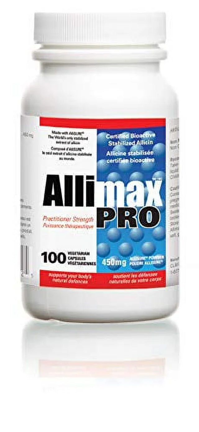 Allimax Pro 450Mg 100 Vegicaps. Allicin Garlic Supplement to Support Your Body?S Immune Function. with Stabilized Allicin Extracted from Clean & Sustainable Spanish Grown Garlic. Professional Strength