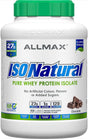 ALLMAX ISONATURAL Whey Protein Isolate, Chocolate - 5 Lb - 27 Grams of Protein per Scoop - Zero Fat & Sugar - 99% Lactose Free - with Prebiotics - No Artificial Flavors - Approx. 73 Servings