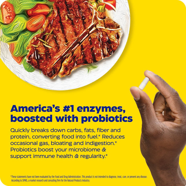 Enzymedica Digest Gold + Probiotics, 2-In-1 Formula for Gut Health, Digestive Enzymes & 1.5 Billion Active Probiotic Cultures, 90 Count