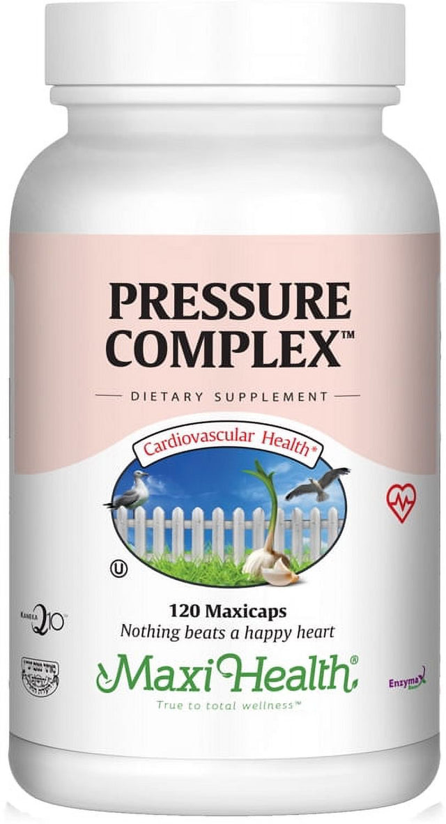 Maxi Health Kosher Maxi Pressure Complex - Blood Pressure Formula - 120 Maxicaps