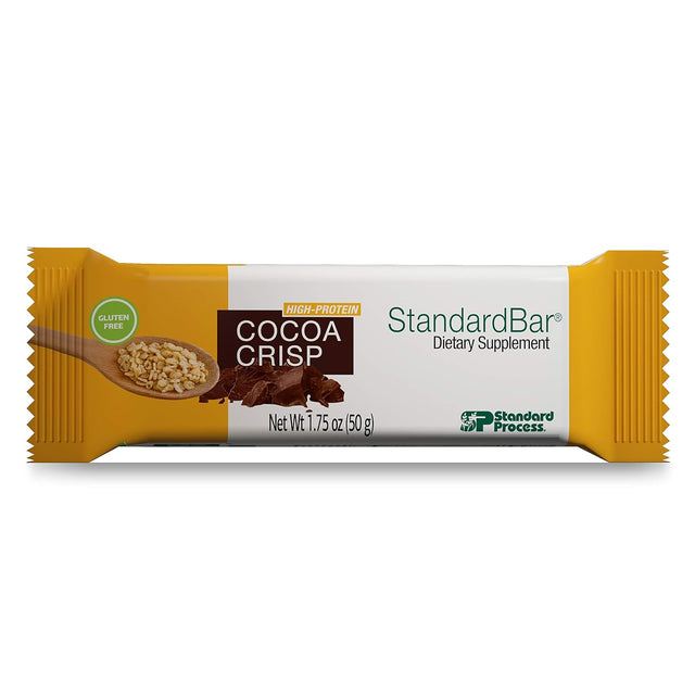 Standard Process Standardbar - Gluten-Free Protein Bar with Whole Food Formula of Calcium, Potassium, and More - Vegetarian - 18 Bar Pack - Cocoa Crisp