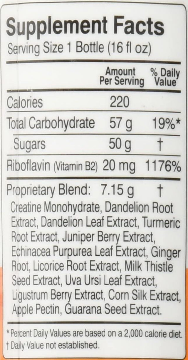 Herbal Clean Qcarrbo16 Detox, Orange, 16 Fluid Ounce