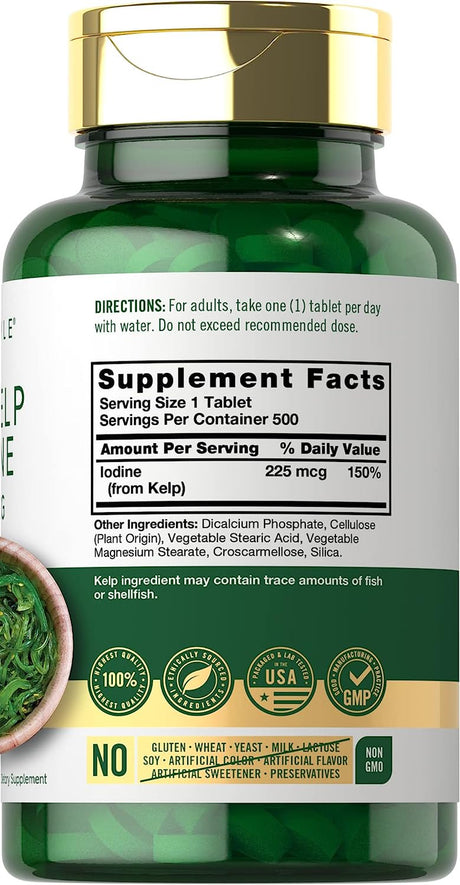 Sea Kelp Iodine | 225Mcg | 300 Tablets | by Carlyle