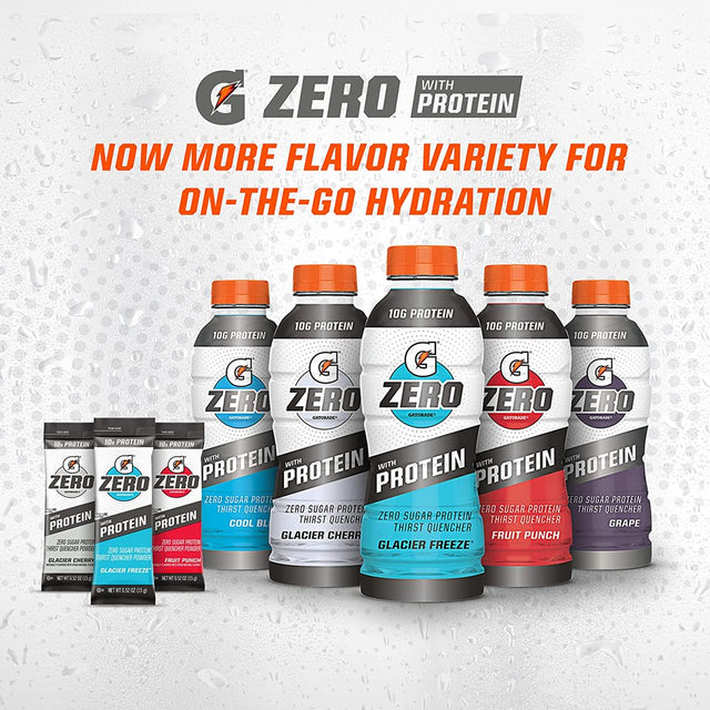 Gatorade Zero Protein Powder Glacier Freeze 0.1 Oz, 10 Count