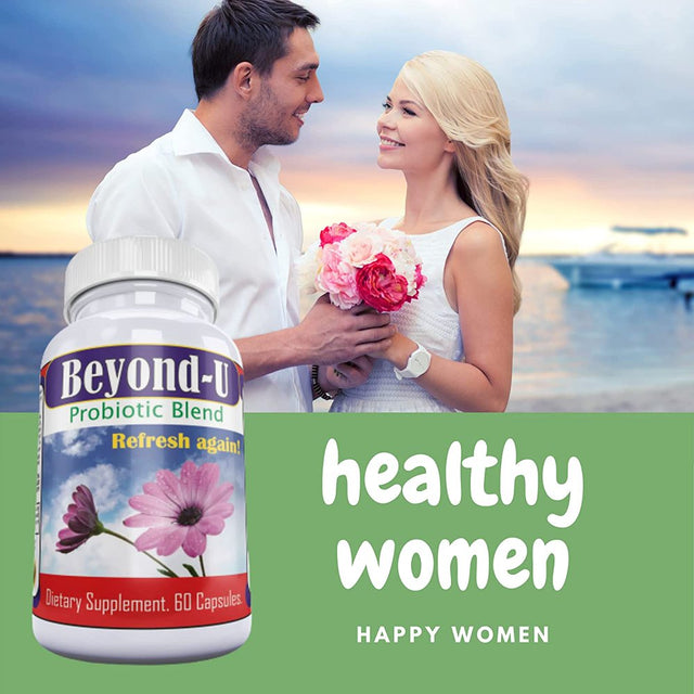 Beyond-U Women Probiotic Supplement Feminine Odor Control Female Cleanse Support Women Wellness 60 Prebiotic Pills