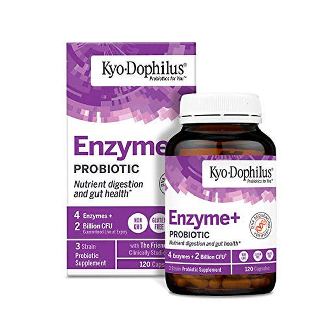 Kyo-Dophlius Enzymes + Probiotic, Nutrient Digestion and Gut Health*, 120 Capsules (Packaging May Vary)