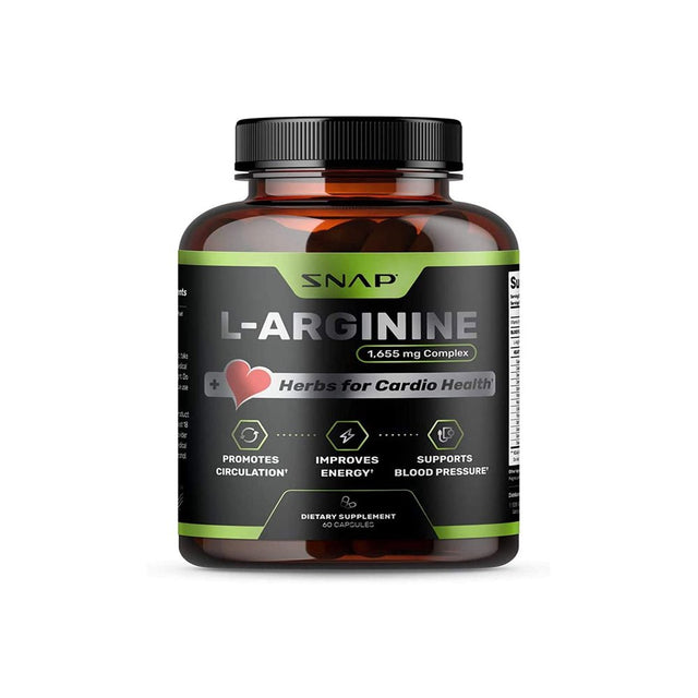 Snap Supplements Nitric Oxide Booster + L-Arginine + Nootropic Brain Booster (60+60+60) Capsules