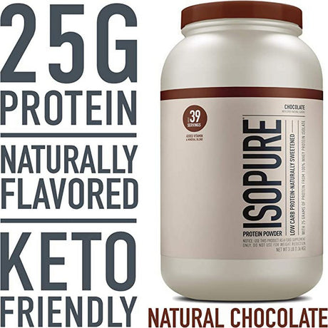 Isopure Low Carb Protein Powder, Chocolate, 3 Lb (1.36 Kg)