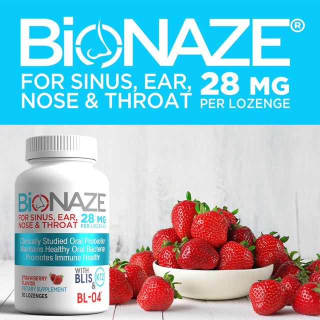 Bionaze Oral Probiotics - Dental Probiotics for Teeth and Gums, Bad Breath Treatment for Adults - Oral Care, Throat, Tonsil, Mouth, Teeth - Improve Gum Health with Clinically Proven BLIS K12 & BL-04