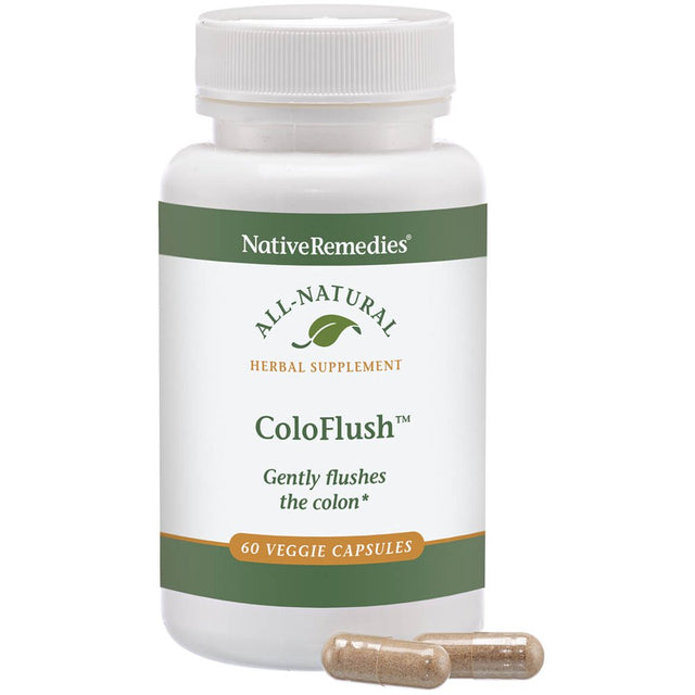 Nativeremedies Coloflush - All Natural Herbal Supplement for Gentle Flushing of the Colon - Supports Healthy Functioning of the Digestive System - 60 Veggie Caps