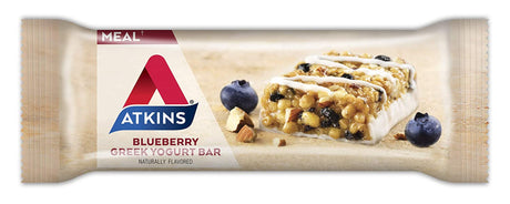 Atkins Blueberry Greek Yogurt Protein Meal Bar, High Fiber, 15G Protein, 3G Sugar, 5G Net Carbs, Meal Replacement, Keto Friendly, 5 Count