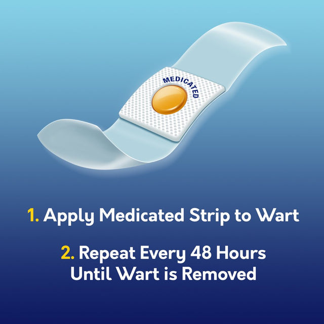 Compound W Maximum Strength One Step Invisible Wart Remover Strips, 14 Count