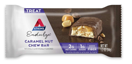 Atkins Endulge Treat Caramel Nut Chew Bar. Rich & Decadent Treat. Keto-Friendly. (5 Count (Pack of 5))