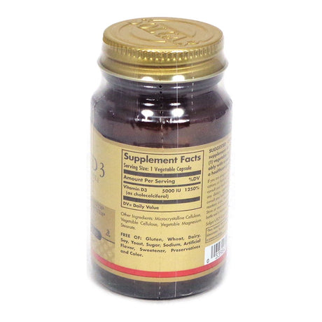 Solgar Vitamin D3 (Cholecalciferol) 5000 Iu 5,000 Iu 60 Veg Caps