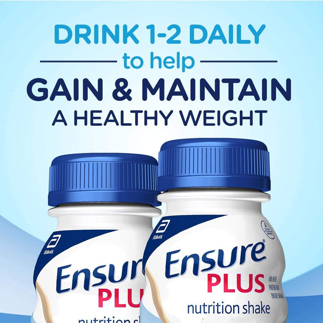 Ensure plus Nutrition Shake with 16 Grams of Protein, Meal Replacement Shakes, Milk Chocolate, 8 Fl Oz (Pack of 24)