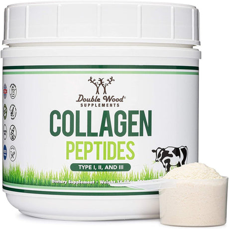 Hydrolyzed Collagen Peptides Protein Powder - Keto - 16.08Oz - Multi Type 1, 2, and 3 (Grass Fed Bovine Source)(Colageno Hidrolizado) for Women and Men, Unflavored - No Clump with Scoop