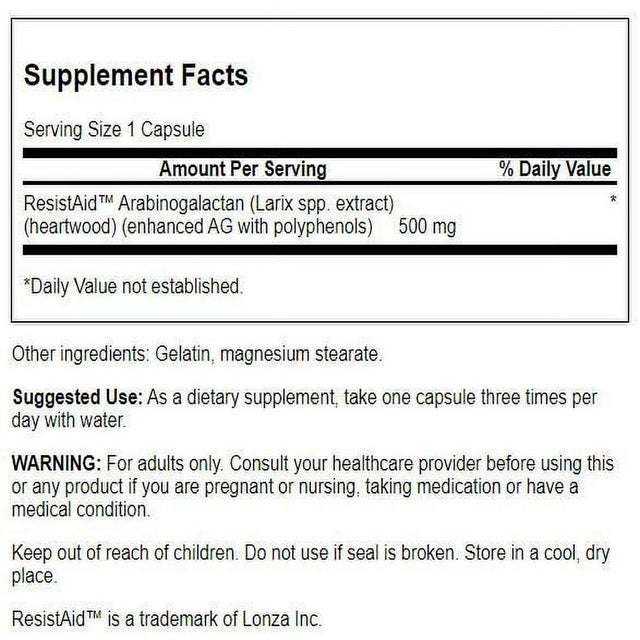 Swanson Larch Tree Arabinogalactan 500 Mg 90 Capsules