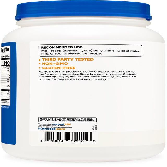 Nutricost Casein Protein Powder 2Lb - Micellar Casein (Unflavored)
