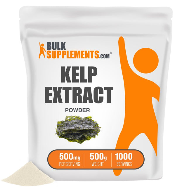 Bulksupplements.Com Kelp Extract (Seaweed) Powder - Sea Kelp Supplements - Sea Moss Powder - Seaweed Extract - Algae for Skin (500 Grams)