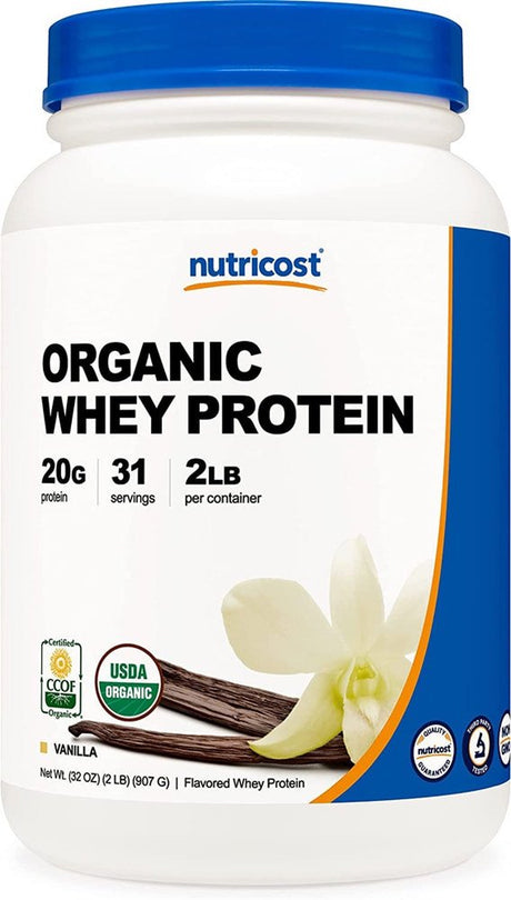 Nutricost Organic Whey Protein Vanilla -- 2 Lbs