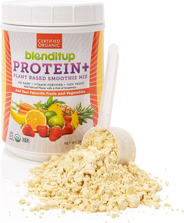 Blenditup Protein + Smoothie Mix Organic (24Oz.) 100% Vegan, Gluten Free