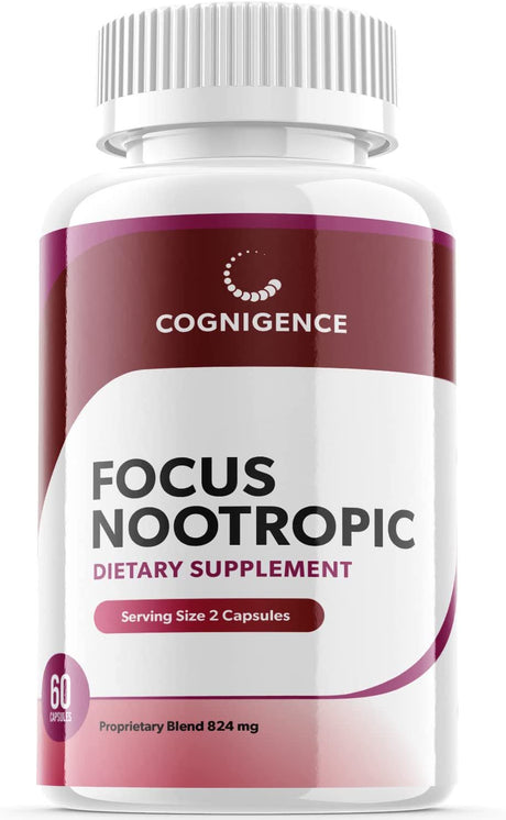 Cognigence - Focus Nootropic - Memory Booster Dietary Supplement for Focus, Memory, Clarity, & Energy - Optimal Mental Performance Extra Strength Premium Formula - 60 Capsules (1 Pack)