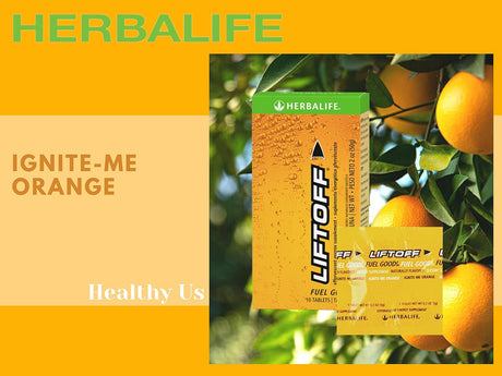 HERBALIFE LIFTOFF Energy Tablets - Ignite-Me-Orange - Instant Energy Drink Tablets for Natural Boost of Energy, Clears Minds, Improves Concentration (60 Tablets)