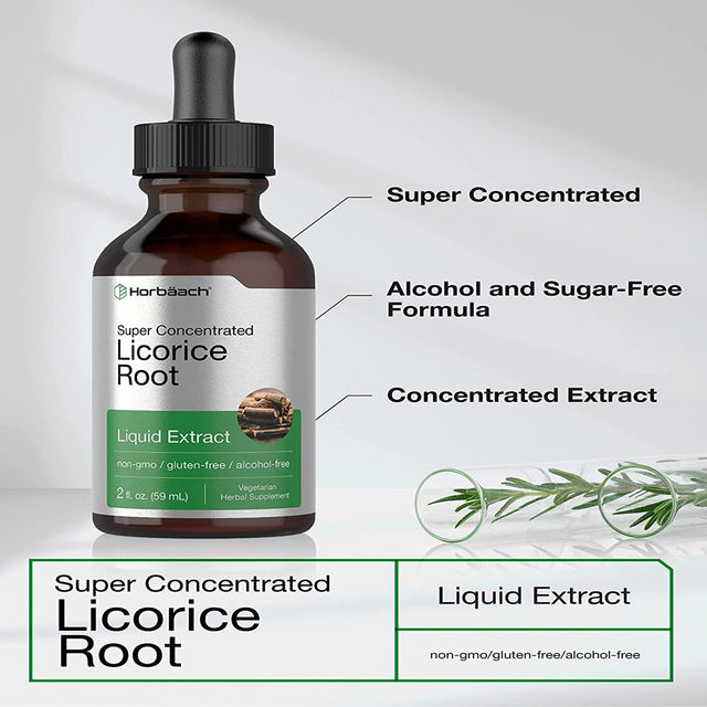 Licorice Root Liquid Extract | 2 Oz | Vegetarian & Alcohol Free | by Horbaach