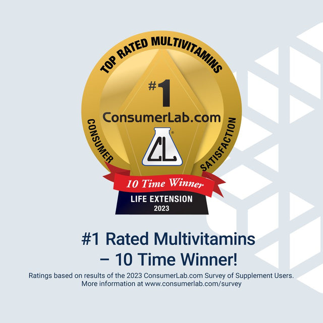 Life Extension Two-Per-Day Multivitamin - High-Potency Vitamin & Mineral Supplement, Nutrients, Plant Extracts, Quercetin, 5-MTHF Folate & More - Gluten-Free, Non-Gmo - 120 Capsules (2-Month Supply)