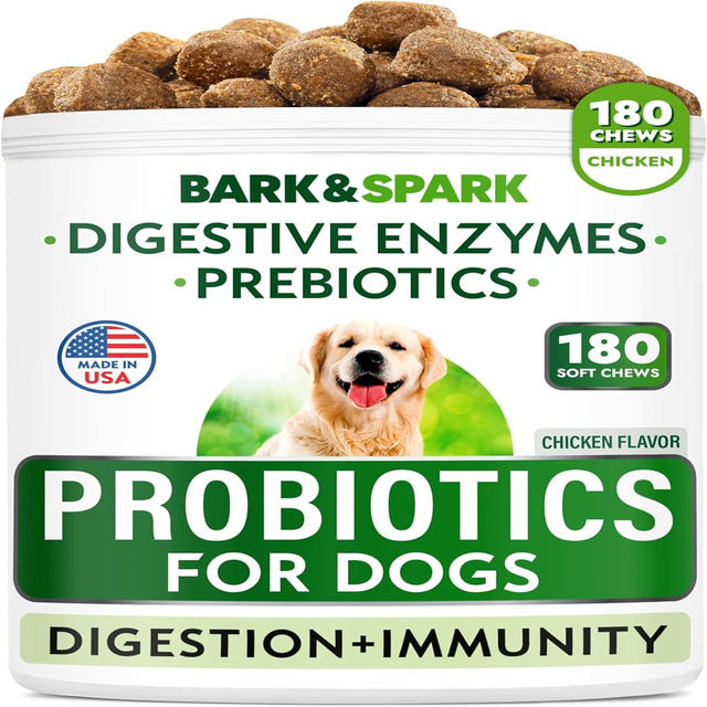 Bark&Spark Probiotics for Dogs, Chicken, 180 Soft Chews, 15.2 Oz (432 G)