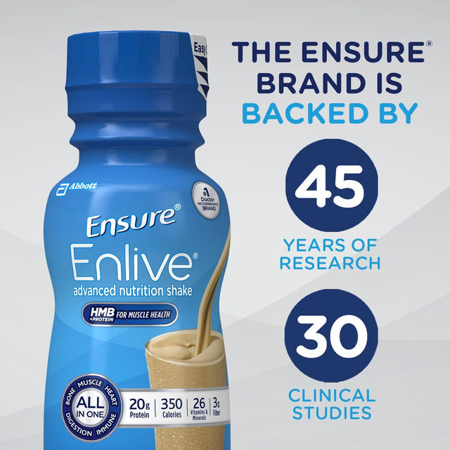 Ensure Enlive Advanced Nutritional Drink, 20 Grams Protein, Vanilla, 8 Fl Oz, 16 Count