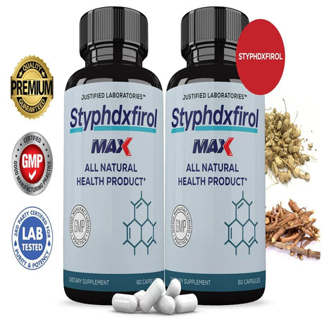 (2 Pack) Styphdxfirol Max 1600MG Advanced Men'S Heath Performance Formula Pills 120 Capsules