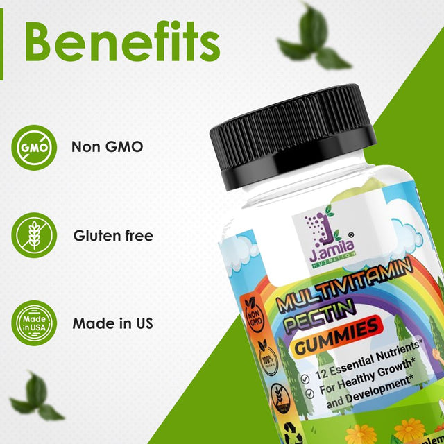 J.Amila Multivitamin Gummies Healthy and Shiny - 12 Essential Child Nutrients for 60Ct