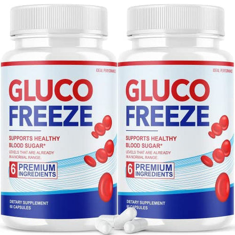 Glucofreeze the Original Premium Blood Sugar Support Dietary Supplement (2 Pack - 120 Capsules)