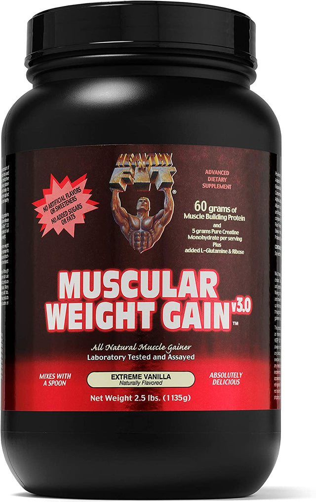 Healthy 'N Fit Muscular Weight Gain V3.0- Natural Vanilla (2.5Lb): Highest Protein Gainer- Only Protein Builds Muscle. from America'S #1 Brand in Supplements Technology and Purity. …