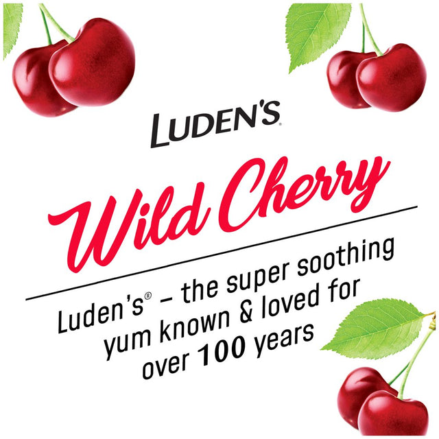 Luden'S Wild Cherry Throat Drops, Sore Throat Relief, 90 Count