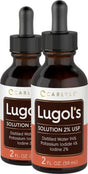 Lugols Iodine 2 Percent 2 Fl Oz Twin Pack | Potassium Iodide and Iodine Solution 2% Liquid Drops | by Carlyle