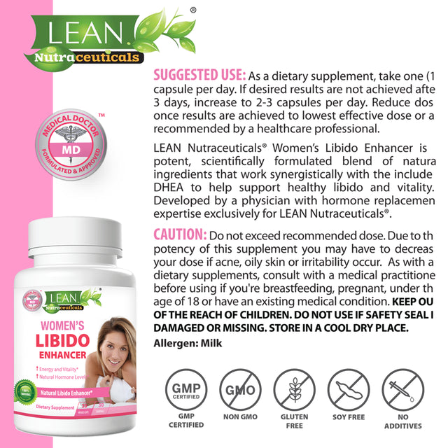 Lean Nutraceuticals Libido Enhancer for Women Md Formulated Libido Booster