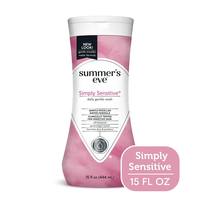 Summer’S Eve Simply Sensitive Daily Feminine Wash, Removes Odor, Ph Balanced, 15 Fl Oz