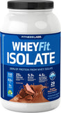 Fitness Labs Whey Protein Isolate Powder | 2 Lb | 25G Protein | Wheyfit | Decadent Dutch Chocolate Flavor | Non-Gmo, Gluten Free