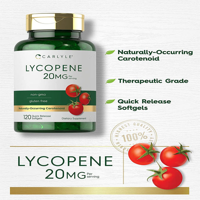 Lycopene | 20Mg | 120 Softgels | by Carlyle