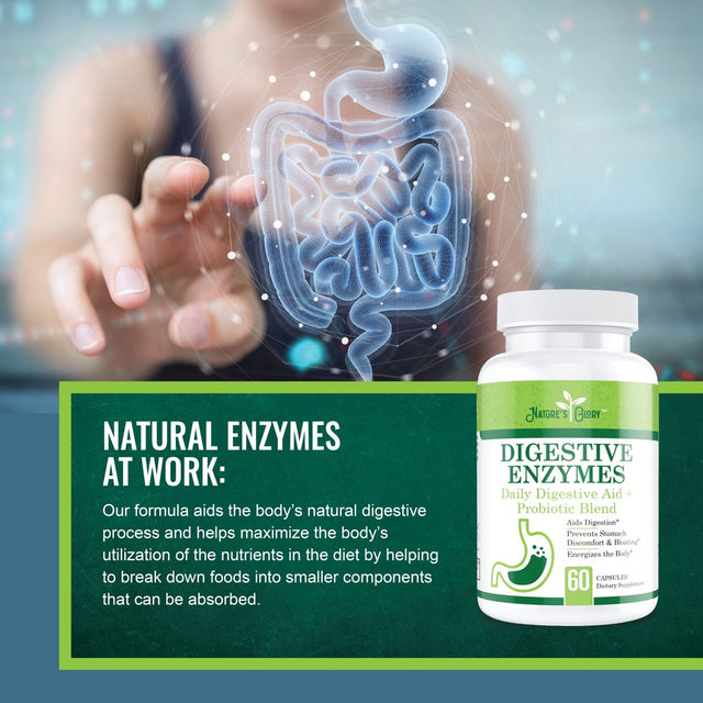 Digestive Enzymes with Probiotics and Prebiotics for Digestive Health, Improved Energy, and Common Gut Issues - 120 Capsules