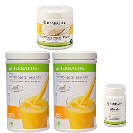 Herbalife Monthly Weight Loss Package: 2 Nos Formula 1 Mango + Personalized Protein Powder PPP + Afresh Lemon