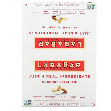 LARABAR Fruit & Nut Food Bars - Coconut Cream - 1.7 Oz - 16 Ct