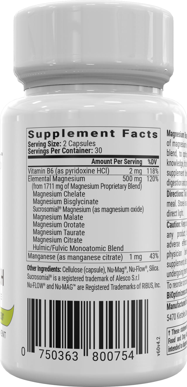 Magnesium Breakthrough Supplement 4.0 - Has 7 Forms of Magnesium like Bisglycinate, Malate, Citrate, and More - Natural Sleep Aid - Brain Supplement - 60 Capsules