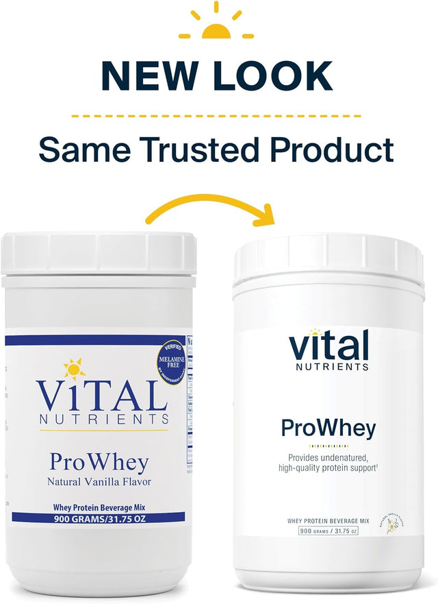 Vital Nutrients - Prowhey - Whey Protein Beverage Mix - Natural Vanilla Flavor - 900 Grams per Bottle