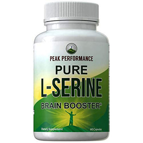 L-Serine Capsules 500Mg by Peak Performance. Best Brain and Nootropic Amino Acids for Production of L-Cystine, L-Tryptophan and Serotonin. USA Grade L Serine Pills. Non-Gmo Supplement (60 Se